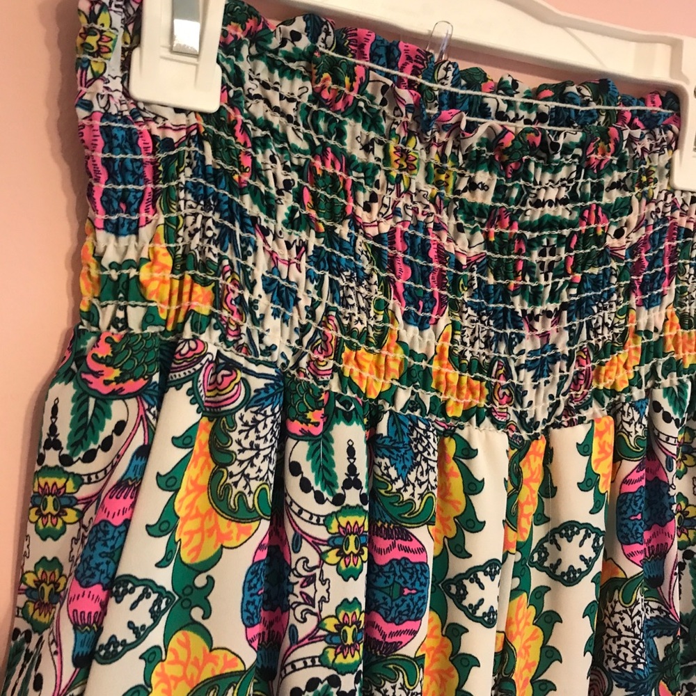 Pattern Multicolor Long Flowy Pants - Picture 3 of 3